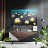 Moon Collector Brushed Aluminium Dibond Wall Art.